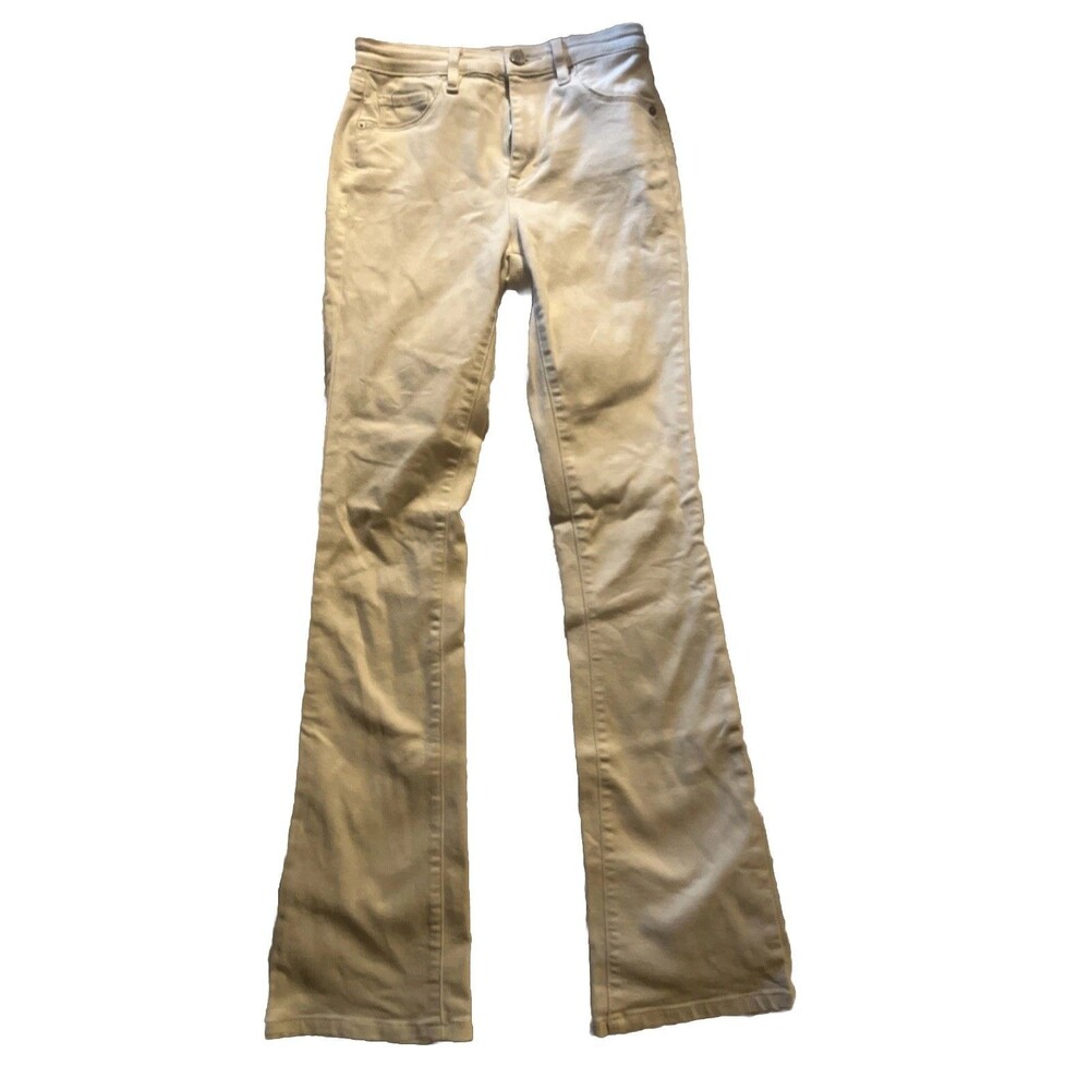 Blank NYC The Hoyt Womens White Denim Jeans High Rise Mini Flare 25